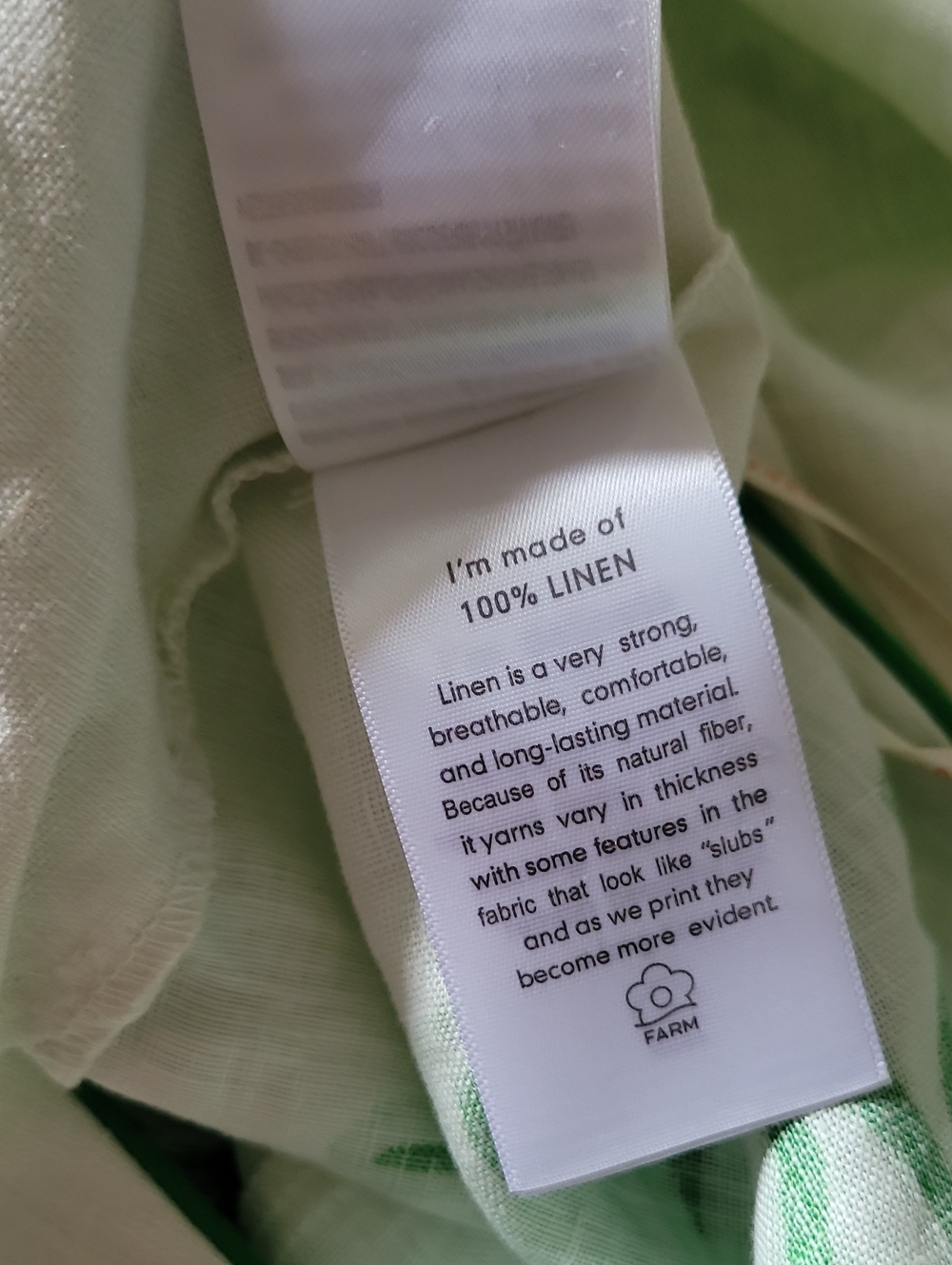 FARM Rio 100% Linen Color Festival Green Midi Skirt - Picture 13 of 13